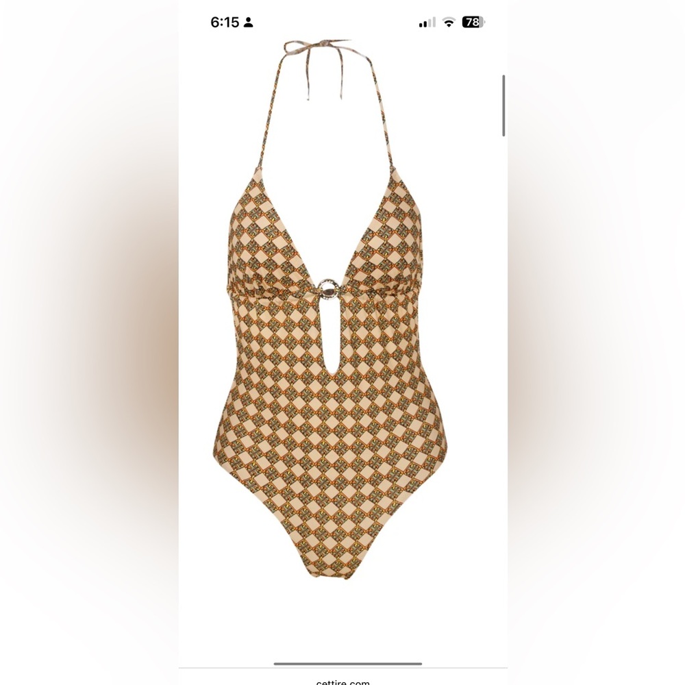 Tory Burch Multicolor Checkered One-Piece